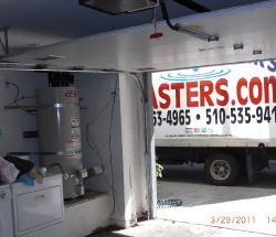 Water Heater Masters truck and install