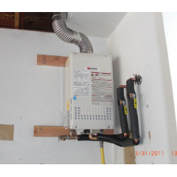 Tankless water heater installation