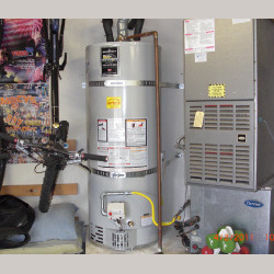 water heater installed near furnace