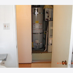 Water heater installed next to furnace