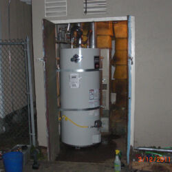 Large water heater installation