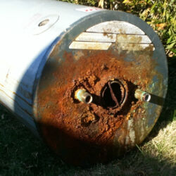 Rusted out water heater