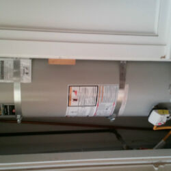 New water heater installation, indoors