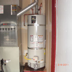 water heater leaking near furnace