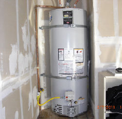 Water heater in garage