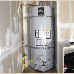Water heater in garage