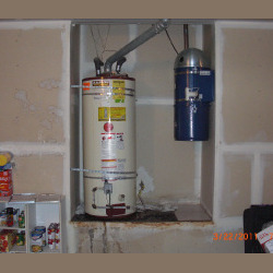 Water heater in garage