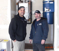 Clean tankless water heater installation