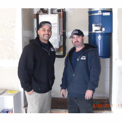 Clean tankless water heater installation