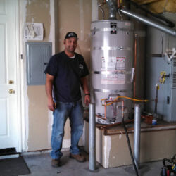 Proud garage water heater installation