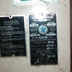 Old gas boiler plates