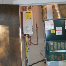 Closet tankless install
