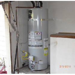 Water heater in garage